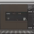 Modern Storage Cabinet Design With Display Shelves Wine Bottles And Decorative Lighting