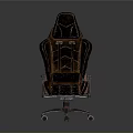 Vintage Leather Gaming Chair Design With Stitched Details Armrests And Wheels