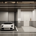 Modern Parking Basement Parking 3d model