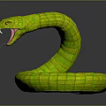 modern snake cobra venomous snake python 3d model