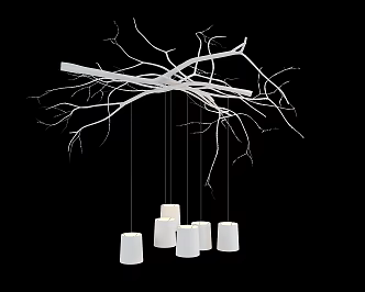 Modern Chandelier Dry Branch Decorative Chandelier 3d model