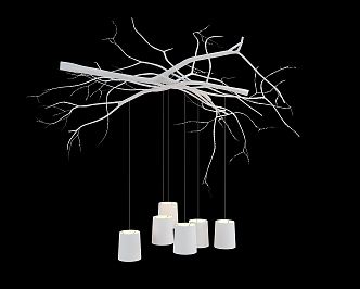 Modern Chandelier Dry Branch Decorative Chandelier 3d model