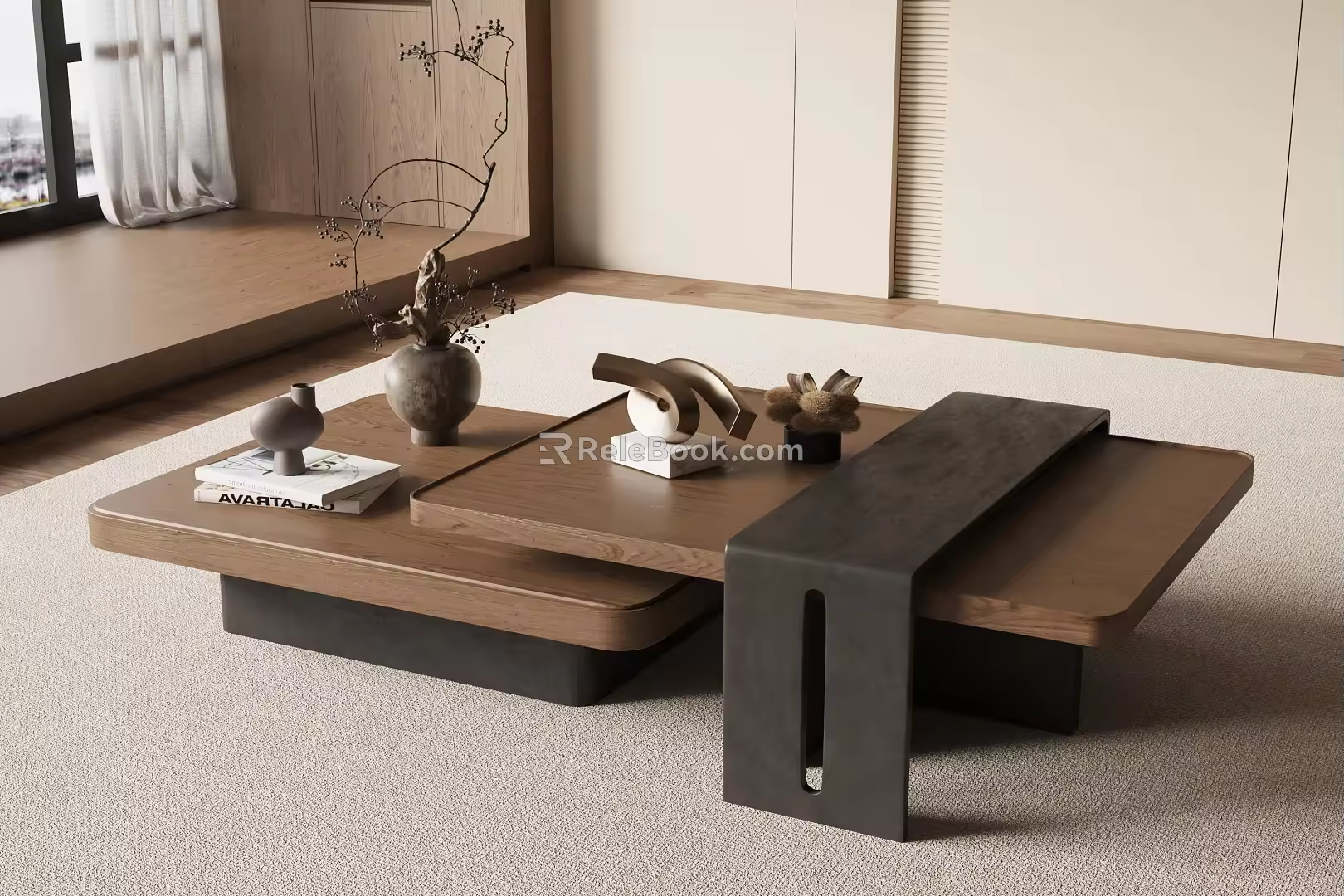 New Chinese Song Style Coffee Table 3d model