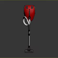 Red Modern Vacuum Cleaner With Sleek Design And Powerful Suction For Home Floor Cleaning