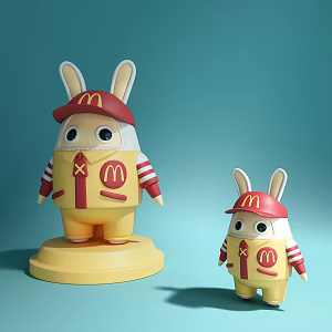 Modern Doll Handheld McDonald's Mascot 3d model