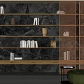 Open bookcase bookshelf 3d model