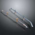 Detailed 3D Bridge Model With Structural Towers Cables And Deck Components