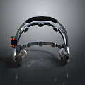 Modern Computer Headset With RGB Lighting Metal Frame And Comfortable Earpads 3d model