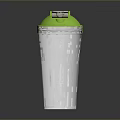 Transparent Shaker Bottle With Green Lid For Daily Fitness And Hydration
