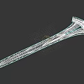 Decorative Weapon Sword With Silver Metal Blade And Blue Hilt Design
