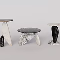 Marble Coffee Tables With Unique Artistic Bases For Modern Home Decor 3d model