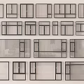 Modern window combination casement window floor-to-ceiling window sliding window balcony window 3d model
