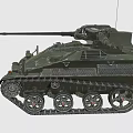Military Tank With Cannon Tracks Antenna And Detailed Military Style Design