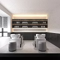 Modern Sleek Minimalist Hair Beauty Salon Interior With Comfortable Chairs And Professional Styling Stations