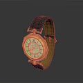 Classic Gold Watch With Black Leather Strap And Round Dial Design