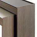 Modern Light Wood Dressing Table With Drawers And Smooth Countertop Surface 3d model