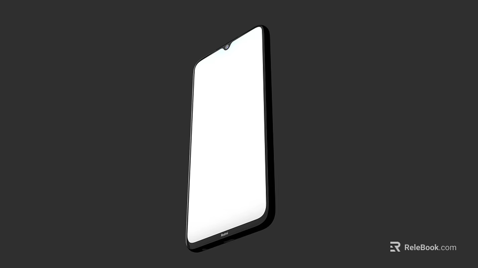 Modern Electronic Smartphone With Full Screen Display And Black Frame Design 3d model 