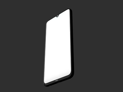 Modern Electronic Smartphone With Full Screen Display And Black Frame Design 3d model