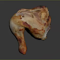 Golden Brown Roasted Chicken Leg With Juicy Meat And Crispy Skin