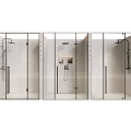 Modern Shower Sauna Interior Design With Glass Enclosure Control Panel And Steam Features 3d model
