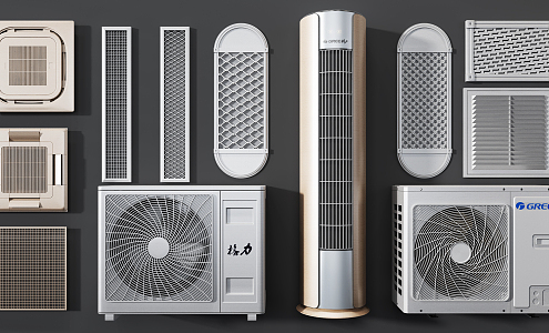 Modern air conditioning air conditioning port combination 3d model