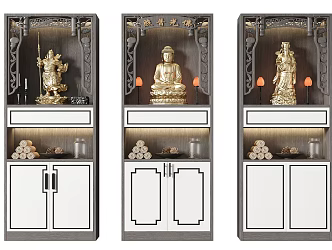 New Chinese Buddhist Cabinet 3d model
