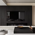 Modern Living Dining Room With Light Sofa Dark Stone Wall Large Windows And City View