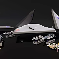 Drones Military Drones Check and Hit Integrated Drones 3d model
