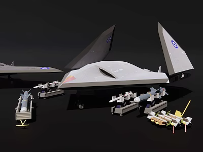 Advanced Modern Stealth Fighter Jet With Aerodynamic Design And Weapon Attachments 3d model