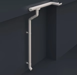 modern pipe roof drainage pipe 3d model