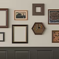 Various Style Picture Frames For Wall Decor With Different Shapes And Colors 3d model