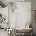 New Chinese-style partition screen partition 3d model
