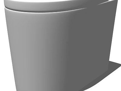 Modern White Toilet Featuring Clean Lines And Smooth Surface Design 3d model