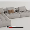 Modern corner sofa multiplayer sofa 3d model