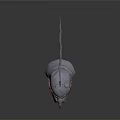 Medieval Weapon Helmet In Metallic Finish With Red Accents And Decorative Plume