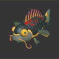 Cold Water Fish Goldfish Gold Grass Gold Cold Water Parrot Koi Double Tailed Gold Red Hat Lanshou Longjing 3d model