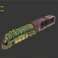 Vintage Black Steam Train Model With Metallic Finish And Gray Background Reflection