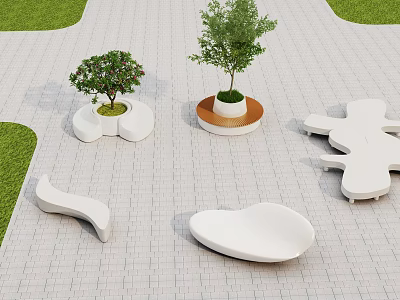 modern outdoor chair outdoor seat 3d model