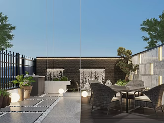 Modern Garden 3d model