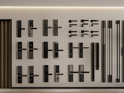 Modern Door Handles With Various Designs And Styles For Home Interior Use 3d model