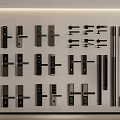 Modern door handle combination lock 3d model