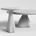 CB2 Espira Milky White Round Table 3d model