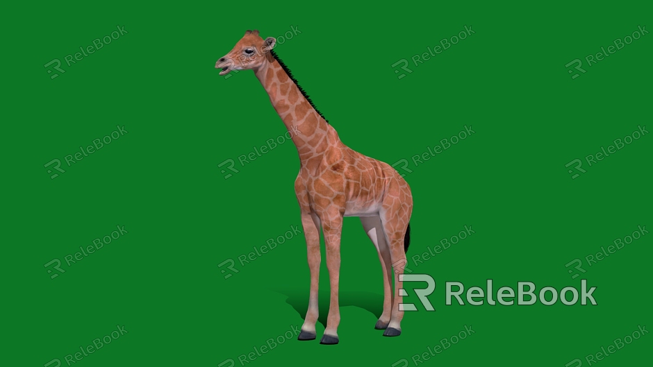 Young giraffe cub giraffe model