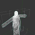 Mysterious Game And Movie Character With Long Hair Flowing Transparent Clothing And Outstretched Arms