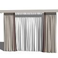 Layered White And Brown Curtains With Elegant Velvet Fabric For Home Decor