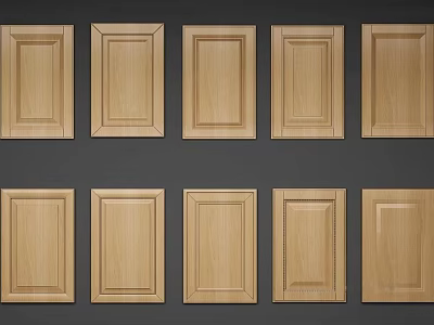 Wooden Door Panels with Various Design Styles for Home Interior Projects 3d model