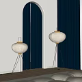 Vitra Quiet Wind Floor Lamp Xuan Paper Floor Lamp Decorative Lamp Paper Lamp 3d model