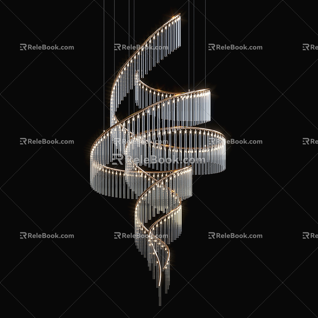 Light Luxury Crystal Chandelier 3d model