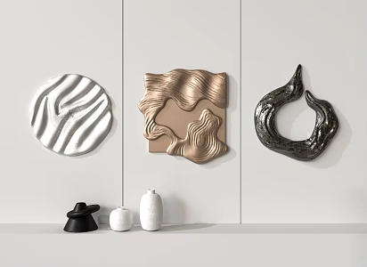 Metal profiled wall decoration 3d model
