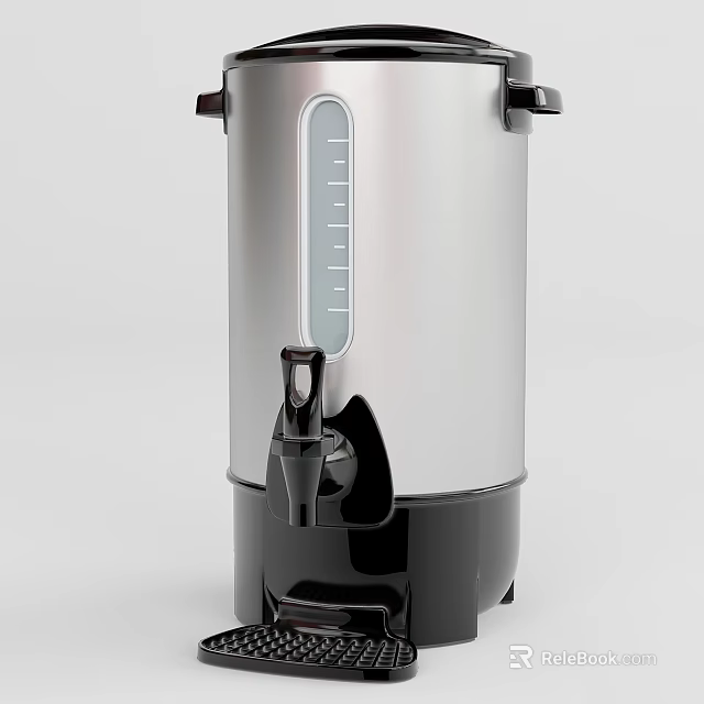 Stainless Steel Insulated Kitchen Appliance With Measurement Gauge And Easy Pour Spout 3d model 